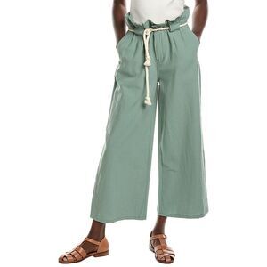 Driftwood Denim Womens  Vicki Linen-Blend Pant, Green